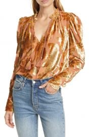 Ulla Johnson Camilla Velvet Devor   Blouse   Nordstrom at Nordstrom